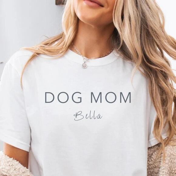 Other - Personalized Dog Mom Tshirt, Pet Name Tee, Custom Dog Name Shirt